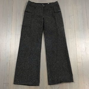 H&M Grey White Wool Dress Work Trouser Pants